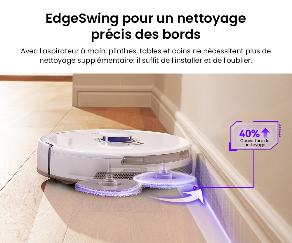 Narwal Freo X Ultra Aspirateur robot et balai avec lavage et vidage automatiques, puissance d'aspiration de 8200 Pa, brosse flottante anti-emm&ecirc;lement, levage automatique du balai jusqu'&agrave; 12 mm, station de base tout-en-un