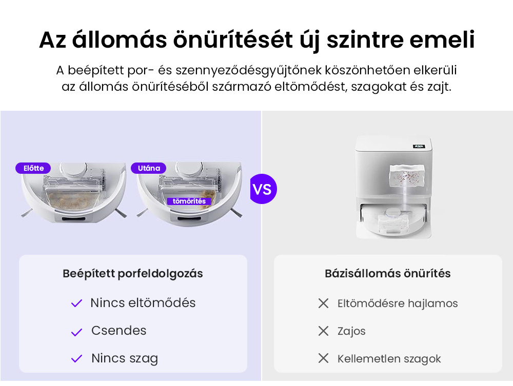 Narwal Freo X Ultra Robot Porsz&iacute;v&oacute; &eacute;s Felmos&oacute; Automatikus Mos&aacute;ssal &eacute;s &Ouml;n&uuml;r&iacute;t&eacute;ssel, Erős 8200Pa Sz&iacute;v&oacute;erővel, Nulla Gubancol&oacute;d&aacute;sg&aacute;tl&oacute; Lebegő Kef&eacute;vel, Automatikus Felmos&oacute; Emel&eacute;s 12 mm-ig, All-in-One Alap&aacute;llom&aacute;s
