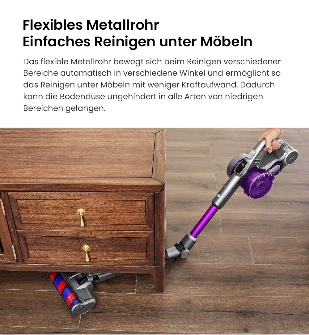 JIMMY JV85 Pro Wischversion, flexibler kabelloser Handstaubsauger, 2-in-1, Staubsaugen und Wischen, 200 AW starke Saugleistung, 550 W digitaler b&uuml;rstenloser Motor, 70 Minuten Laufzeit, 200 ml Wassertank, extrem leise &ndash; Lila