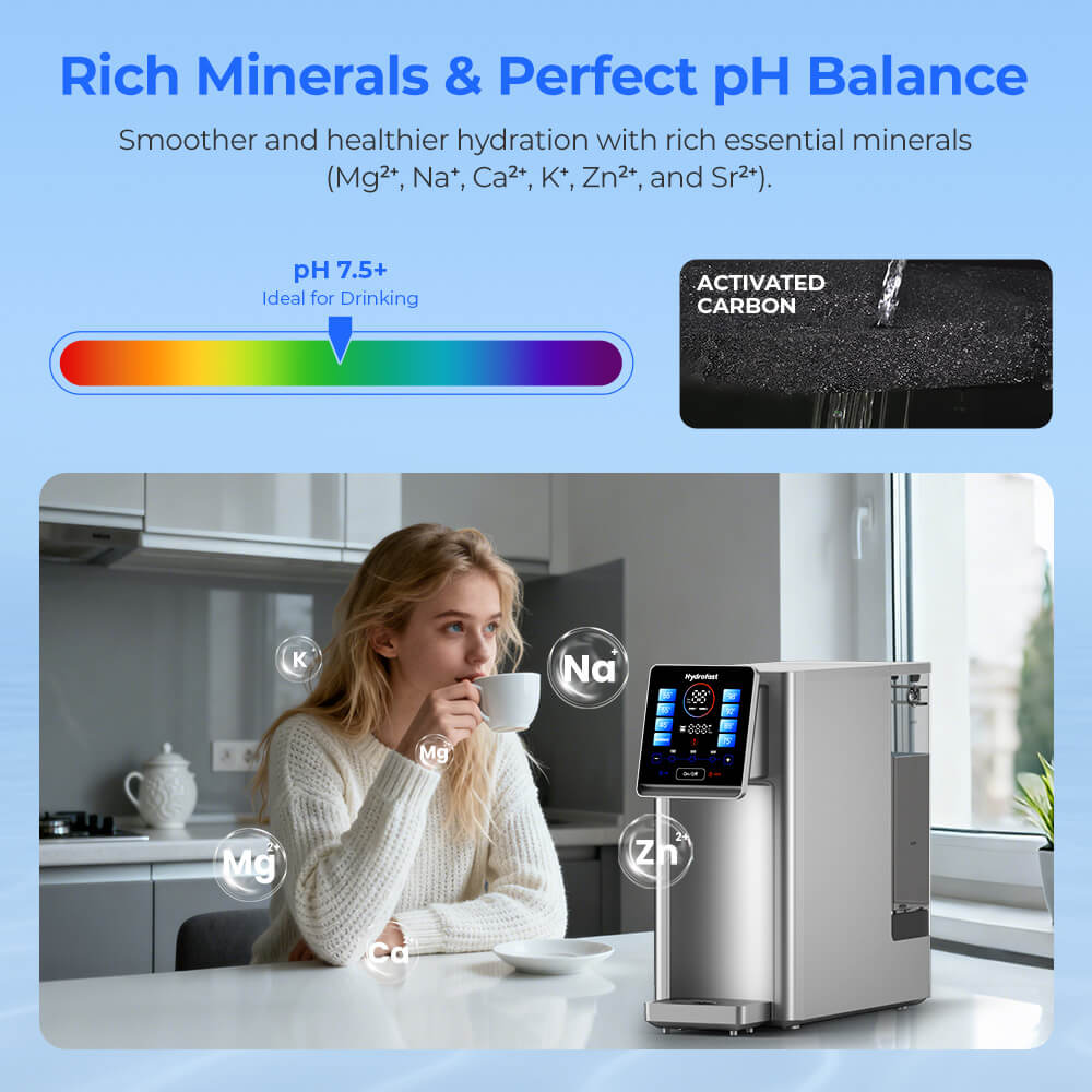 Hydrofast W100 Pultra Épített Víztisztító + HiBREW H10A Félautomata Kávéfőző