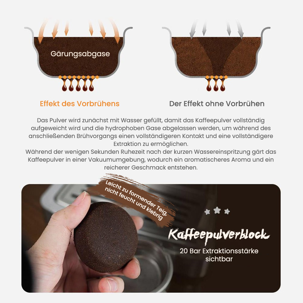 HiBREW H10A Halbautomatische Espressomaschine, 19 Bar Druck, Milchaufsch&auml;umer, Temperatur einstellbar, 58 mm Kaffeestampfer, 350 ml Krug, Tassenw&auml;rmer, Kalt-/Hei&szlig;kaffeemaschine