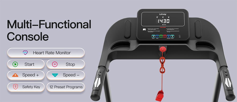 ROBORE P9 Foldable Treadmill for Home, 14KM/H Max Speed, 3.0HP Brushless Motor, 136kg Weight Capacity, Heart Rate Sensor