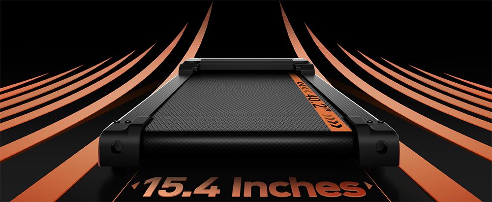 ROBORE P8 Tapis de course pliable 14 km/h, 12 programmes int&eacute;gr&eacute;s, avec capteur de fr&eacute;quence cardiaque, syst&egrave;me &agrave; double coussin, capacit&eacute; de charge de 136 kg