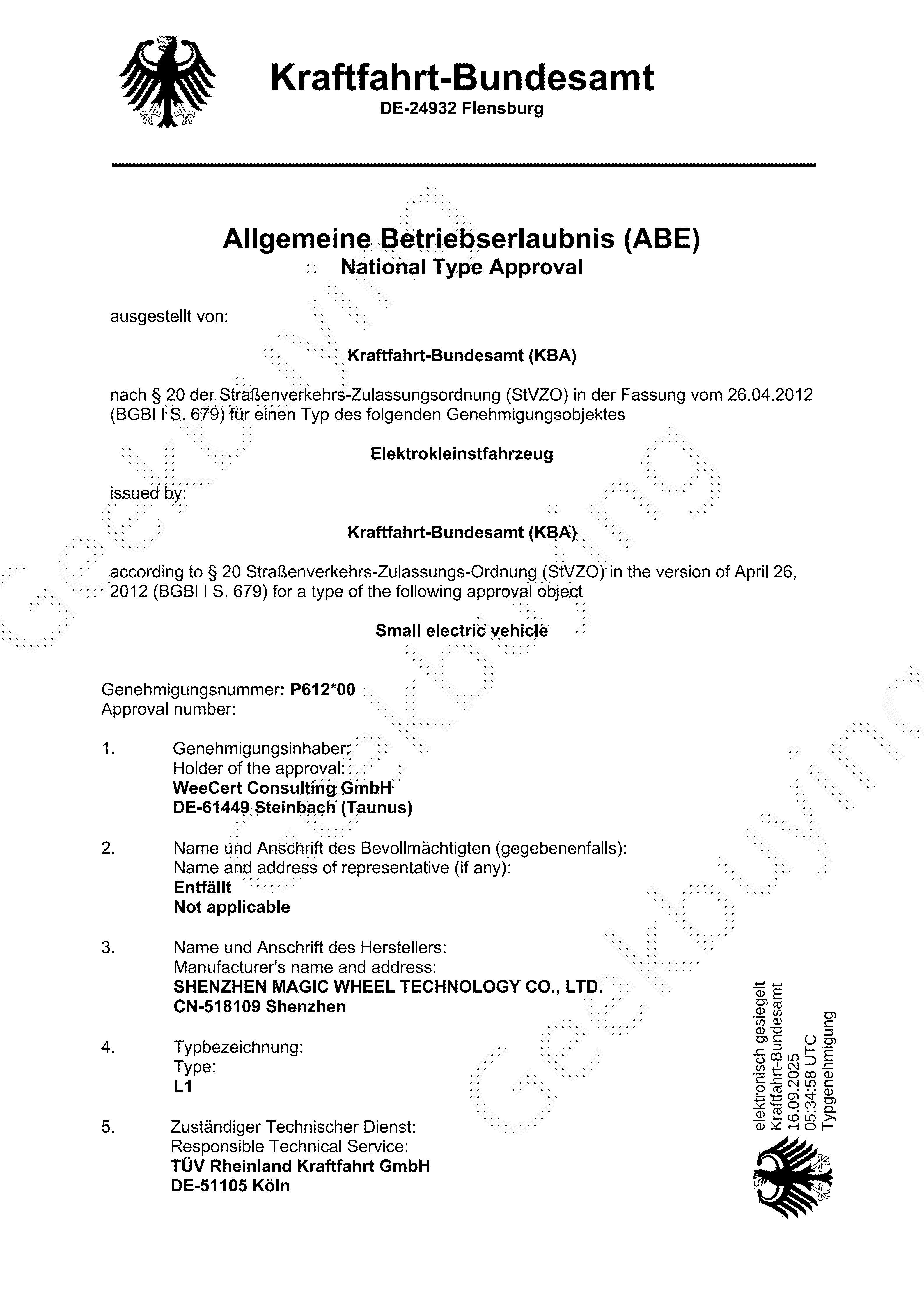 Ausom L1 Elektroroller ABE-Version, 500-W-Motor, 48-V-20,8-Ah-Akku, 10-Zoll-Reifen, 20 km/h H&ouml;chstgeschwindigkeit, 90 km Reichweite, Scheibenbremsen vorne und hinten, Schwingarmfederung, NFC- und Passcode-Entsperrung