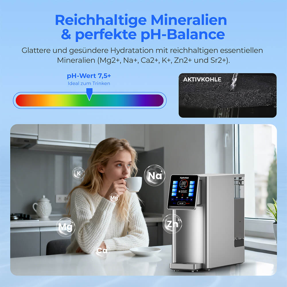 Hydrofast W100 Wasserreiniger f&uuml;r die Arbeitsplatte + HiBREW H10A halbautomatische Kaffeemaschine