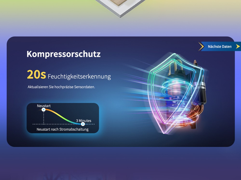 HUMILABS 12L Luftentfeuchter, 2L Wassertank, 24-Stunden-Timer, 3 Modi, automatische/manuelle Entwässerung, LED-Touchscreen, geräuscharm