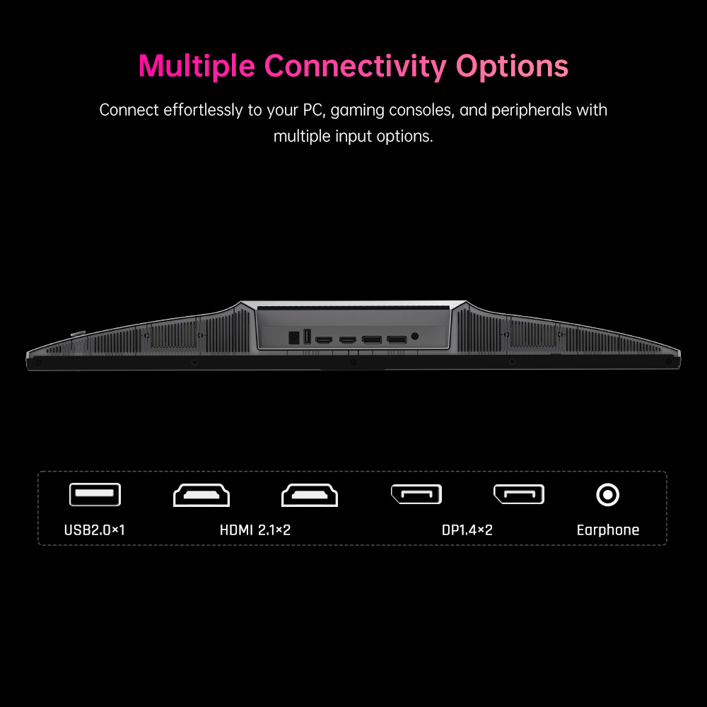 KTC H27E6 27 Zoll Gaming-Monitor, 2560 x 1440 QHD Fast IPS-Bildschirm, 320 Hz 240 Hz Bildwiederholfrequenz, HDR 400, 1 ms Reaktionszeit, FreeSync & G-Sync, 144 % sRGB, VESA-montierbar, 2 x HDMI 2.1, 2 x DP 1.4, 1 x USB 2.0, 1 x Kopfh&ouml;rer