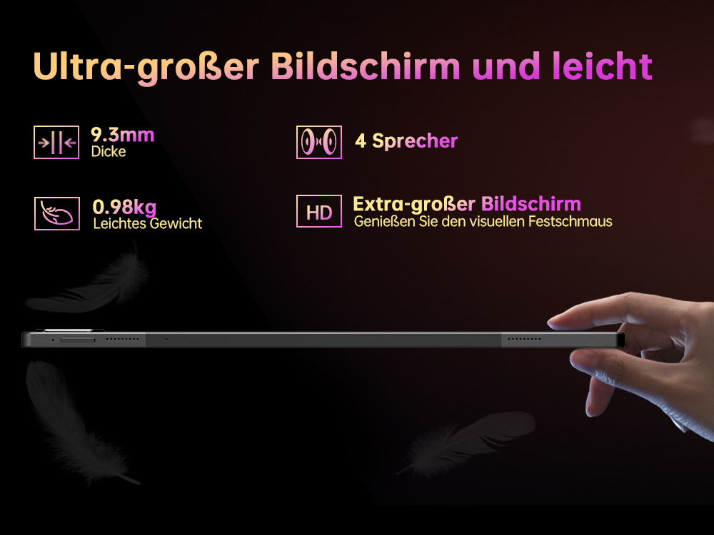 MESWAO B3 Tablet, 15,6 Zoll 1920*1080 IPS Bildschirm, MTK Helio G99 8 Kerne, 6GB RAM 128GB ROM, Android 14, WiFi 5 Bluetooth 5.0, 12000mAh Akku, 32MP+5MP Kamera, 4* Lautsprecher - EU Stecker, Grau