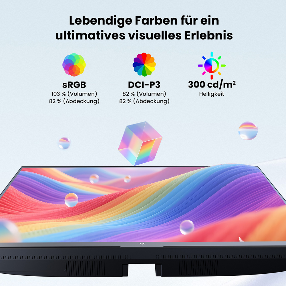 KTC H24B9 B&uuml;romonitor, 23,8 Zoll, 100 Hz, 1920 x 1080 VA-Panel, Kontrastverh&auml;ltnis 4000:1, 1 x HDMI, 1 x VGA, Blaulichtfilter