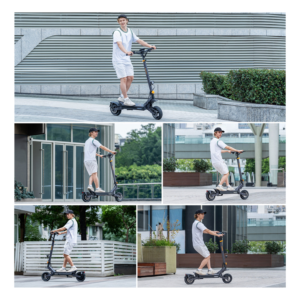 Ausom L1 Max Trottinette &eacute;lectrique, moteur 1000 W, batterie 48 V 20,8 Ah, pneus 10 pouces, vitesse maximale 50 km/h, autonomie 90 km, double frein &agrave; disque, suspension &agrave; ressort &agrave; bras oscillant, d&eacute;verrouillage NFC et par code