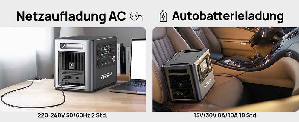 AFERIY P210 Tragbare Powerstation, 2400W AC Ausgang, 2048Wh LiFePO4 Batterie, 13 Ausg&auml;nge, 2H Schnelles AC Aufladen, 500W Solar Eingang & App-Steuerung