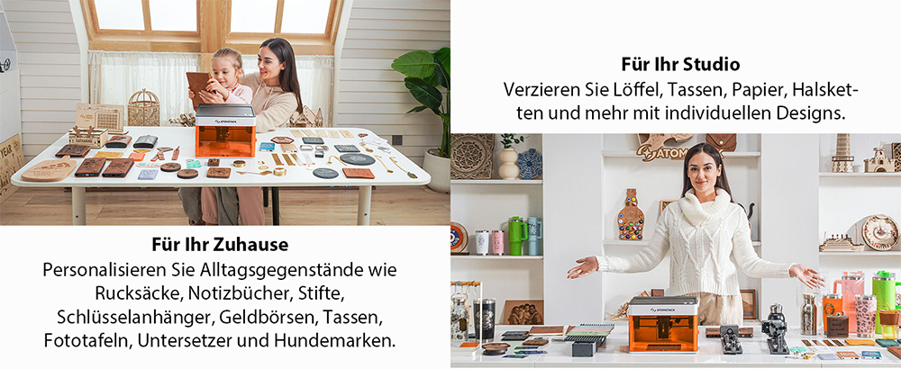 ATOMSTACK P1 5W Diodenlaser-Gravierer mit Luftreiniger - Saubere DIY-Gravurmaschine f&uuml;r Holz und Acryl