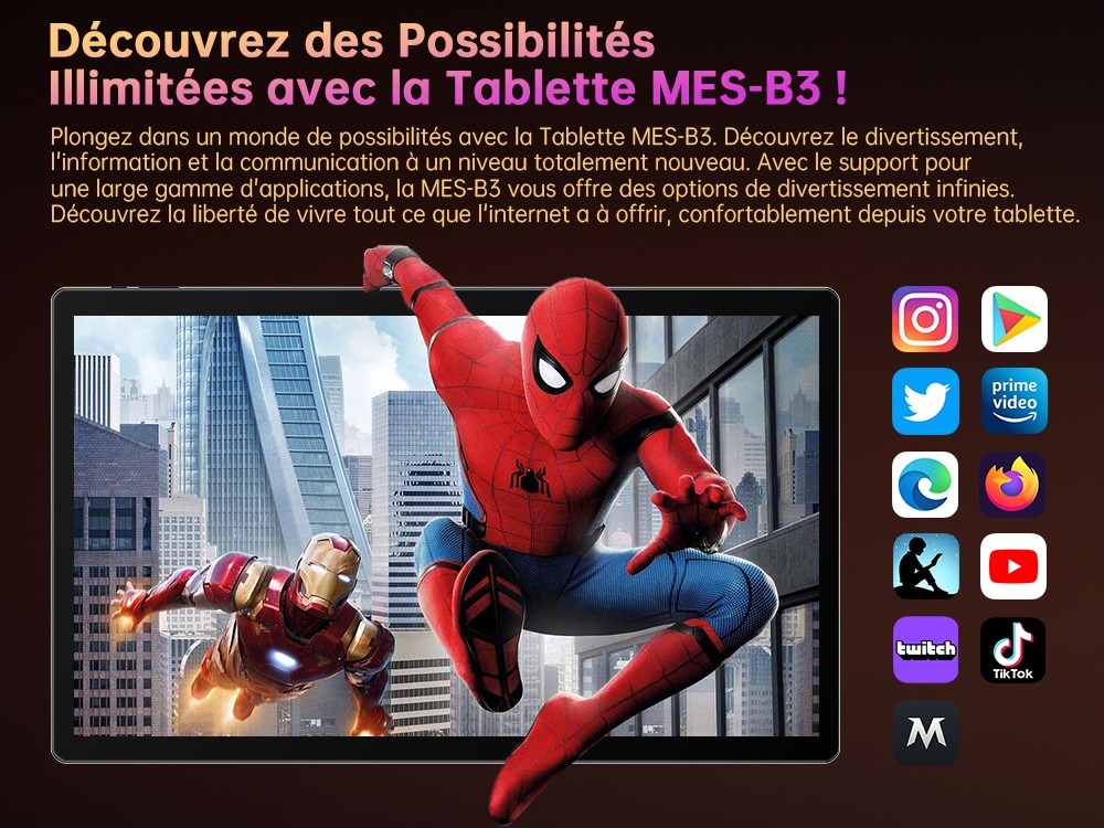 MESWAO B3 Tablette, &eacute;cran IPS 15,6 pouces 1920*1080, MTK Helio G99 8 c&oelig;urs, 6GB RAM 128GB ROM, Android 14, WiFi 5 Bluetooth 5.0, batterie 12000mAh, cam&eacute;ra 32MP+5MP, 4 haut-parleurs - prise EU, gris
