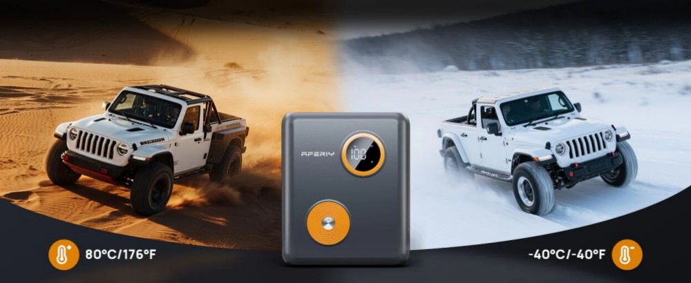 AFERIY GK03 2000A 12V Starthilfe-Akku f&uuml;r Autos, 27500mAh Powerbank, 60W PD Schnellladung, QC3.0 & DC-Ausgang, Smart-Display & LED-Licht, f&uuml;r 6,0L Benzin- und 3,0L Dieselfahrzeuge