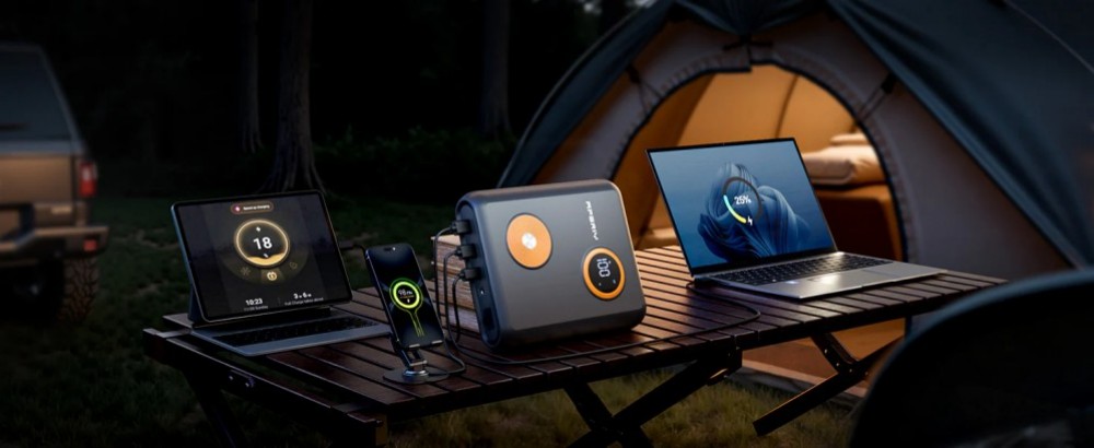 AFERIY GK03 2000A 12V Starthilfe-Akku f&uuml;r Autos, 27500mAh Powerbank, 60W PD Schnellladung, QC3.0 & DC-Ausgang, Smart-Display & LED-Licht, f&uuml;r 6,0L Benzin- und 3,0L Dieselfahrzeuge