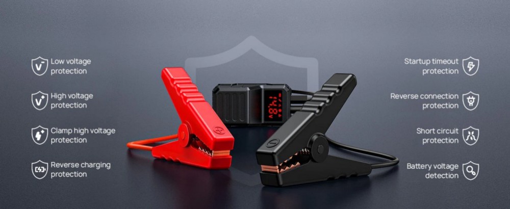 AFERIY GK03 2000A 12V Starthilfe-Akku f&uuml;r Autos, 27500mAh Powerbank, 60W PD Schnellladung, QC3.0 & DC-Ausgang, Smart-Display & LED-Licht, f&uuml;r 6,0L Benzin- und 3,0L Dieselfahrzeuge