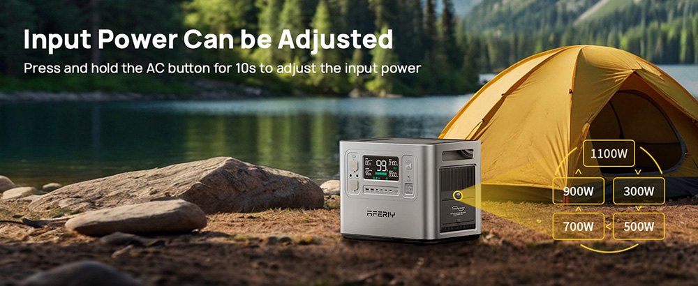 AFERIY P210 Portable Power Station, 2400W AC Output, 2048Wh LiFePO4 Battery, 13 Outputs, 2H Fast AC Recharge, 500W Solar Input & App Control