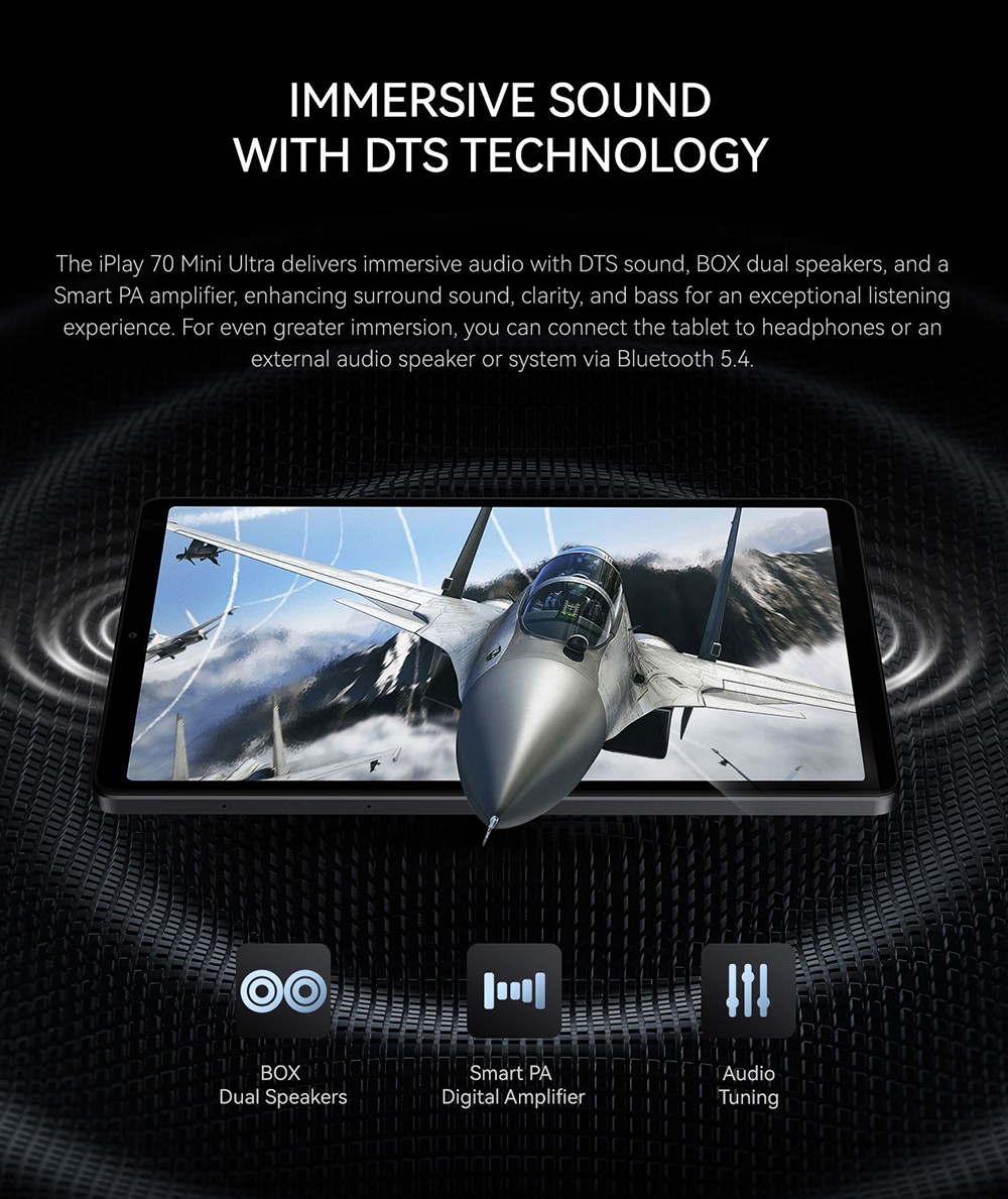 ALLDOCUBE iPlay 70 Mini Ultra Tablet, Qualcomm Snapdragon 7+ Gen3 8 Kerne, 8,8 Zoll 2560*1600 144Hz IPS Bildschirm, Android 14, 12GB RAM 256GB ROM, Dual-Band WiFi 6, Bluetooth 5.4, 7300mAh Akku, 13M+5M Kamera, 2*Full-Box Lautsprecher