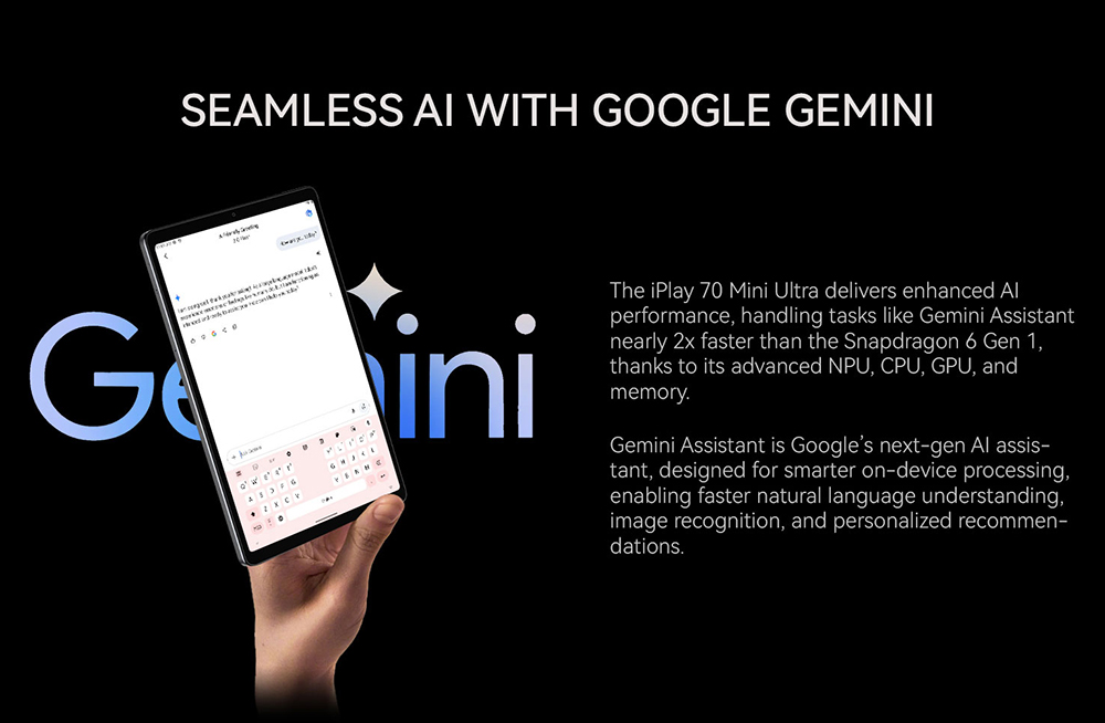 ALLDOCUBE iPlay 70 Mini Ultra Tablet, Qualcomm Snapdragon 7+ Gen3 8 Cores, 8.8 inch 2560*1600 144Hz IPS Screen, Android 14, 12GB RAM 256GB ROM, Dual-band WiFi 6, Bluetooth 5.4, 7300mAh Battery, 13M+5M Camera, 2*Full-Box Speaker