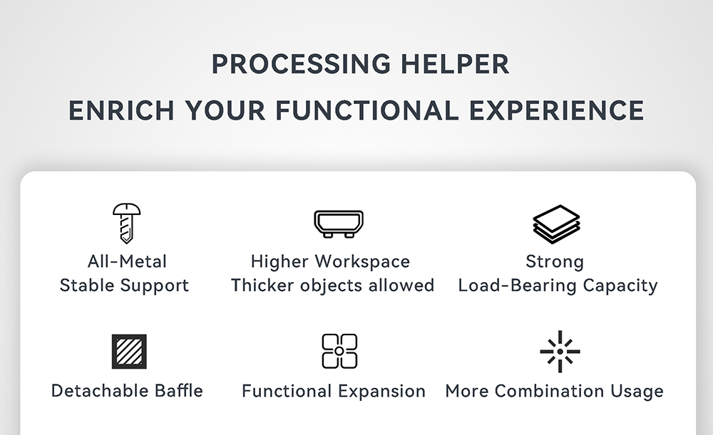 ATOMSTACK H3 H&ouml;henverstellplattform f&uuml;r Hurricane CO₂-Lasergravierer, 100 mm H&ouml;henverstellung