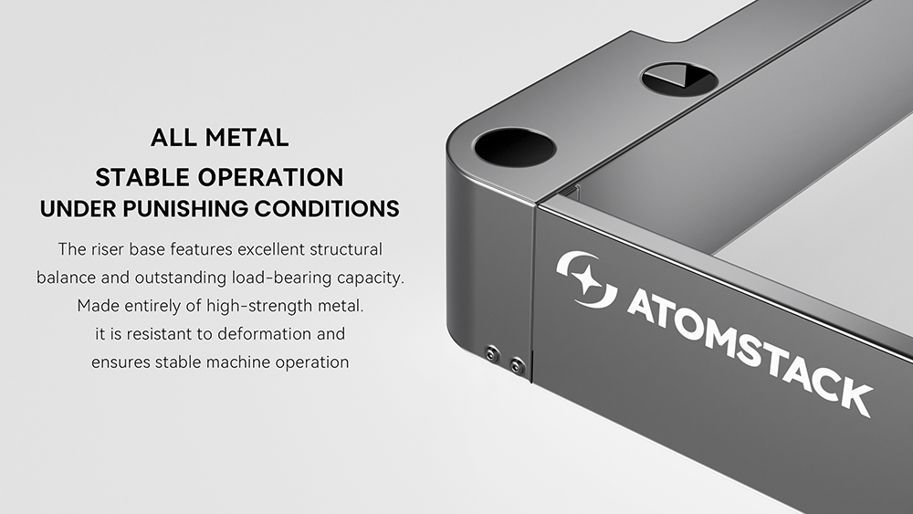 ATOMSTACK H3 H&ouml;henverstellplattform f&uuml;r Hurricane CO₂-Lasergravierer, 100 mm H&ouml;henverstellung