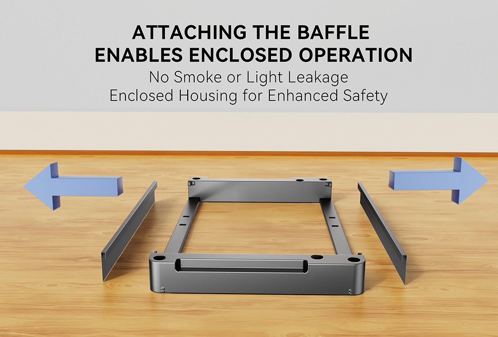 ATOMSTACK H3 H&ouml;henverstellplattform f&uuml;r Hurricane CO₂-Lasergravierer, 100 mm H&ouml;henverstellung