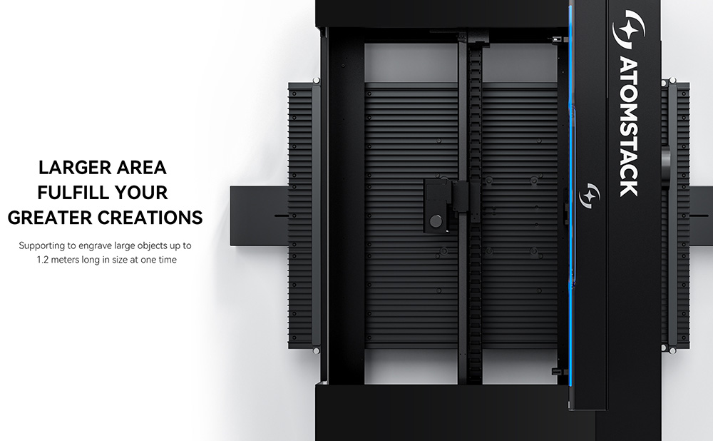 ATOMSTACK R7 F&ouml;rderband f&uuml;r Hurricane CO₂-Laserschneider, Arbeitsbereich 800 x 500 mm, Positioniergenauigkeit 1 mm