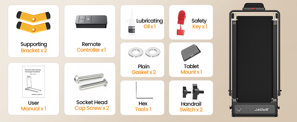 Akluer 520A-B Dual-Sided Walking Pad with Handle, 2.5HP Quiet Motor, 4MPH Max Speed, 150kg Capacity, Dual LED Display, Manual Incline & Built-in Foot Massager
