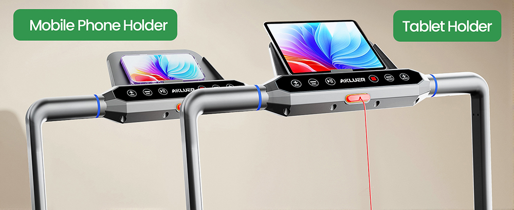 Akluer H1-B Under Desk Treadmill with 13% Auto Incline, 2.5HP Motor, 12km/h Speed, 100x40cm Running Area, 150kg Max Load, LED Display & Remote control