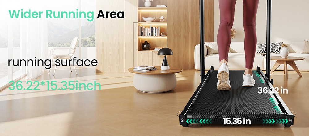 Akluer RJ401 Non-Motorized Treadmill with 5% Incline, 3 Speed Levels, 92x39cm Running Area, 150kg Max Load, 6-Layer Anti-Slip Belt, LED Display & Shock Absorption