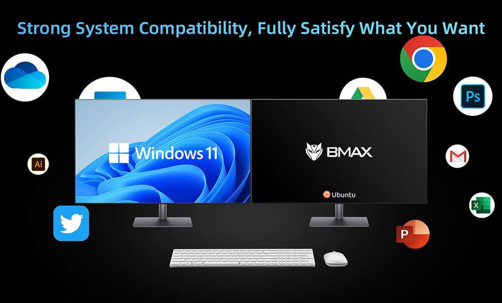 BMAX B10 Pro Mini PC, Intel i7-13620H 10 Cores Max 4.9GHz, 24GB LPDDR5 RAM 1TB SSD, DP+HDMI+Type-C Triple Display,  WiFi 6 Bluetooth 5.2, 3*USB3.2, 2*USB2.0, 1*RJ45, 1*3.5mm Headset Jack