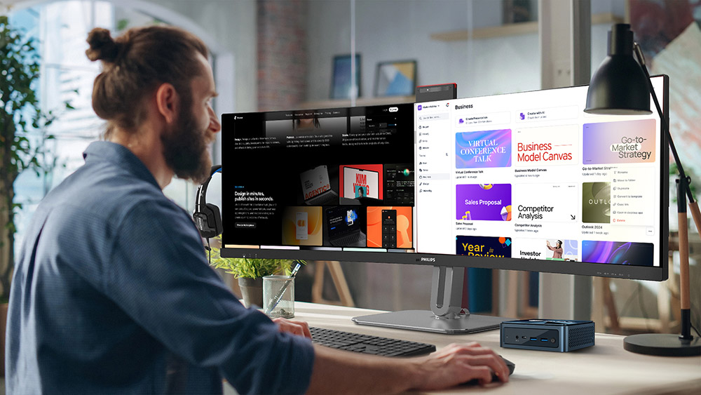 BMAX B10 Pro Mini PC, Intel i7-13620H 10 Cores Max 4.9GHz, 24GB LPDDR5 RAM 1TB SSD, DP+HDMI+Type-C Triple Display,  WiFi 6 Bluetooth 5.2, 3*USB3.2, 2*USB2.0, 1*RJ45, 1*3.5mm Headset Jack