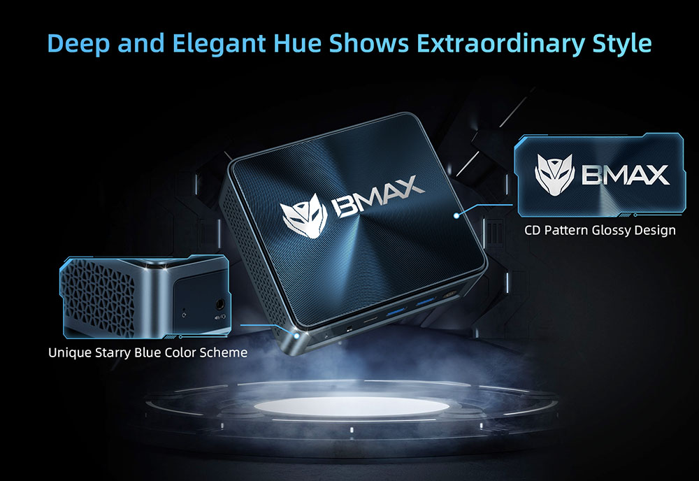 BMAX B10 Pro Mini PC, Intel i7-13620H 10 Cores Max 4.9GHz, 24GB LPDDR5 RAM 1TB SSD, DP+HDMI+Type-C Triple Display,  WiFi 6 Bluetooth 5.2, 3*USB3.2, 2*USB2.0, 1*RJ45, 1*3.5mm Headset Jack