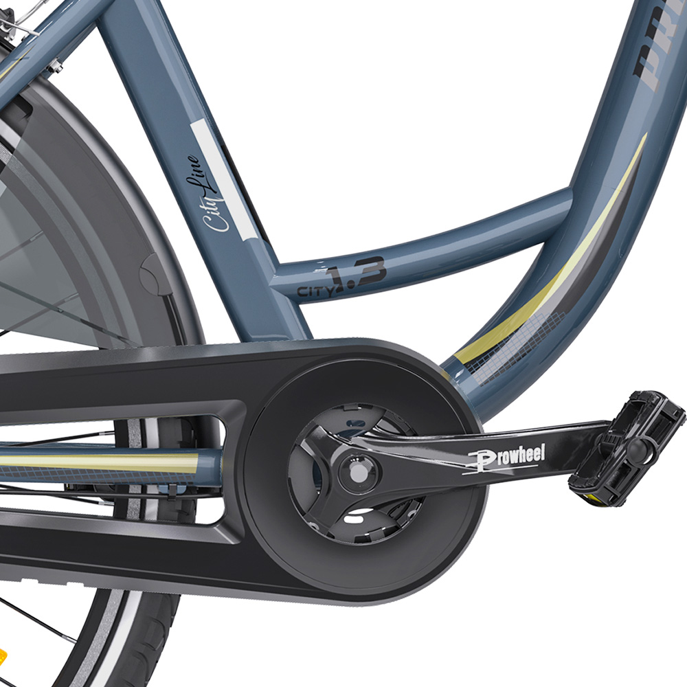 CITY 1.3-18 Electric Bike, 250W motor, 37V 14Ah batéria, pneumatiky 700*40C, max. rýchlosť 25 km/h, dojazd 45 km, predné & zadné mechanické kotúčové brzdy, Shimano 7 rýchlostí