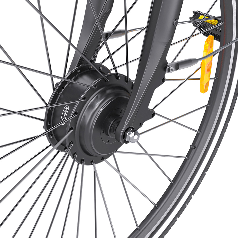CITY 1.3-20 Vélo électrique, moteur 250W, batterie 37V 14Ah, pneus 700*40C, vitesse maximale de 25km/h, autonomie de 45km, freins à disque mécaniques avant et arrière, Shimano 7 vitesses