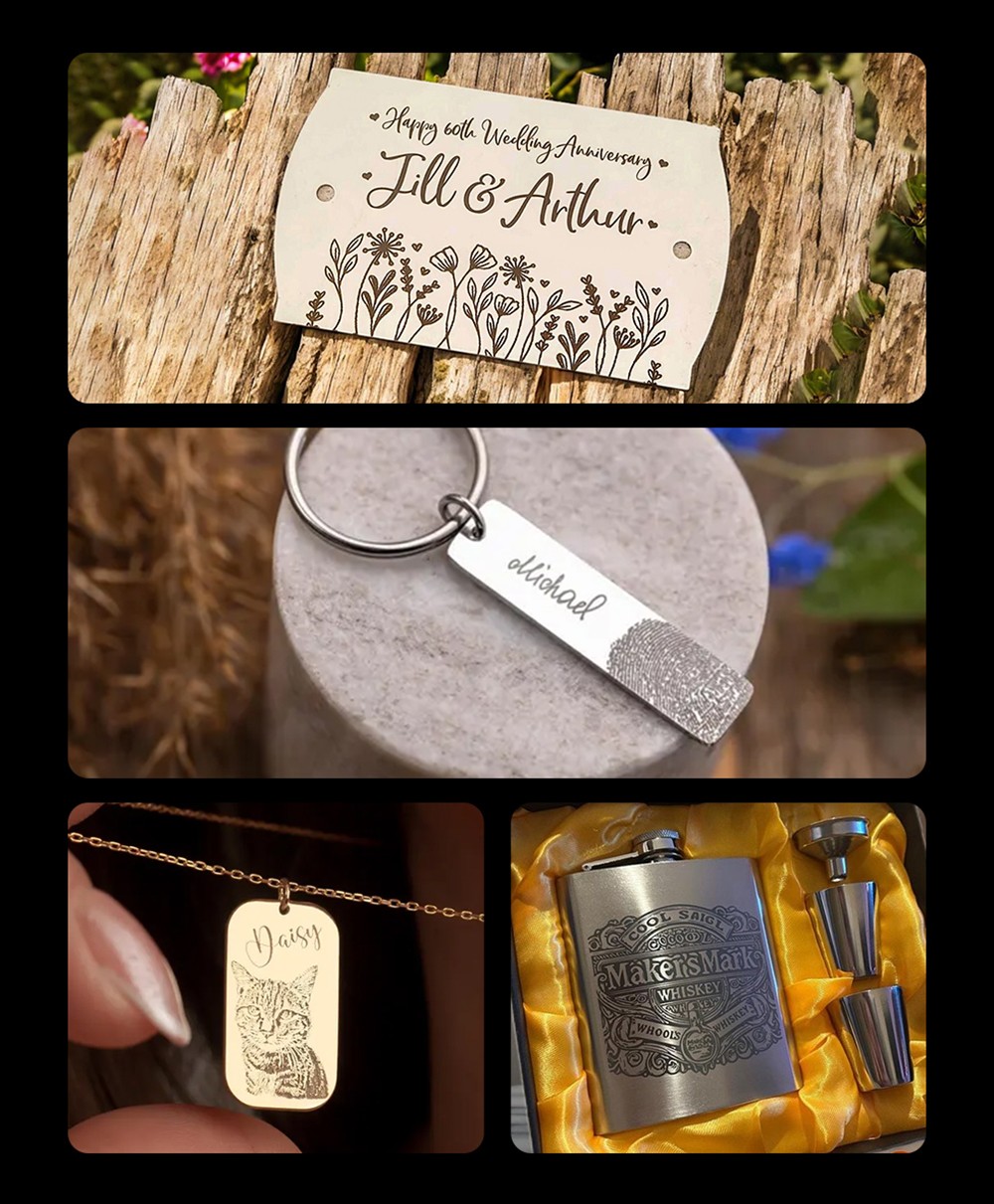 Creality 2W-os infrav&ouml;r&ouml;s l&eacute;zermodul A1 Pro l&eacute;zergrav&iacute;roz&oacute;hoz, 600 mm/s sebess&eacute;g, 0,01 mm-es mozg&aacute;si pontoss&aacute;g, 1064 nm hull&aacute;mhossz