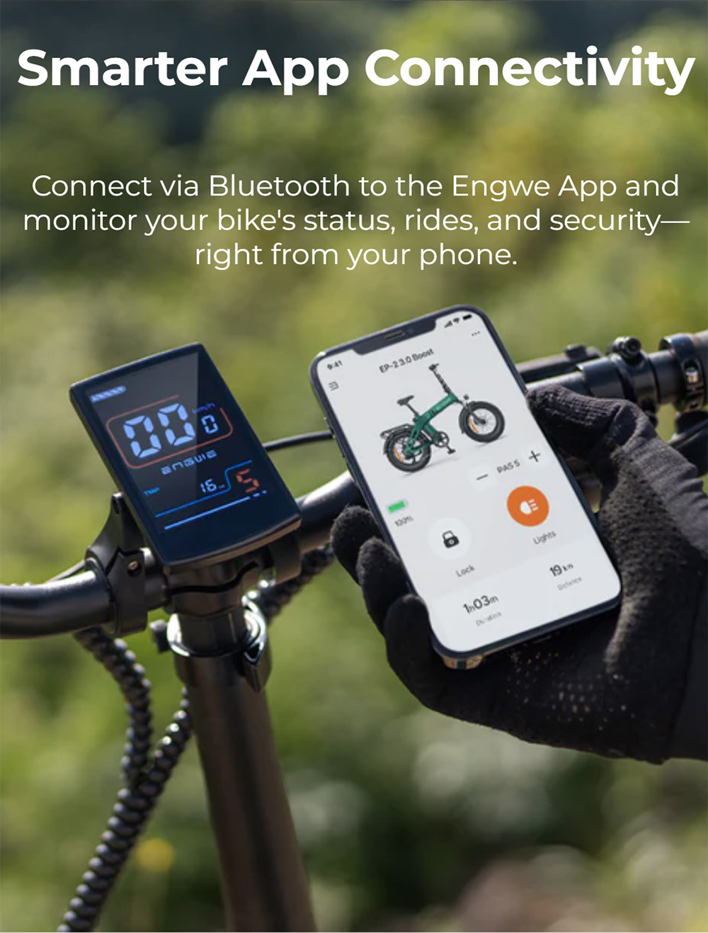 ENGWE EP-2 3.0 Boost Electric Bike, 250W Motor, 48V 13.5Ah Battery, 20*4 inch Tires, 120km Max Range, Hydraulic Brakes, Shimano 7-speed, Torque Sensor, App Control, Fast Charging- Black