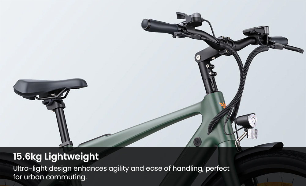 ENGWE MapFour N1 Air Electric Bike, 250W motor, 36V 10Ah batéria, pneumatiky 700*38C s lúčmi, max. rýchlosť 25 km/h, dojazd 100 km, predné a zadné hydraulické kotúčové brzdy, 7-stupňová prevodovka Shimano, senzor krútiaceho momentu, farebný LCD displej - zelený