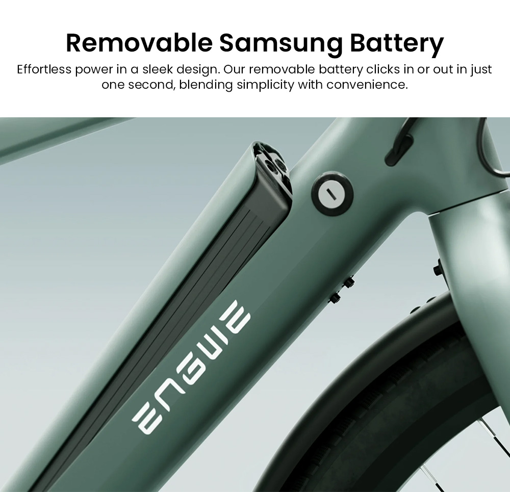 ENGWE MapFour N1 Air Electric Bike, 250W motor, 36V 10Ah batéria, pneumatiky 700*38C s lúčmi, max. rýchlosť 25 km/h, dojazd 100 km, predné a zadné hydraulické kotúčové brzdy, 7-stupňová prevodovka Shimano, senzor krútiaceho momentu, farebný LCD displej - zelený