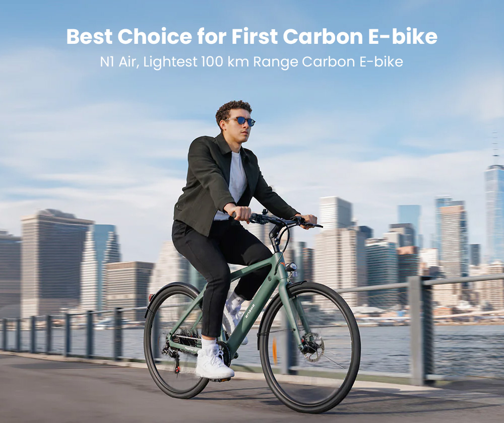 ENGWE MapFour N1 Air ST Elektrobicykel, 250W motor, 36V 10Ah batéria, pneumatiky 700*38C s lúčmi, max. rýchlosť 25 km/h, dojazd 100 km, predné & zadné hydraulické kotúčové brzdy, Shimano 7 rýchlostí, senzor krútiaceho momentu, farebný LCD displej - sivý