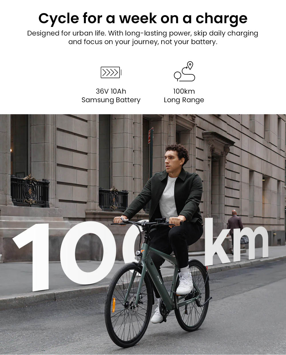 ENGWE MapFour N1 Air ST Electric Bike, 250W motor, 36V 10Ah batéria, pneumatiky s lúčmi 700*38C, max. rýchlosť 25 km/h, dojazd 100 km, predné a zadné hydraulické kotúčové brzdy, 7-stupňová prevodovka Shimano, snímač krútiaceho momentu, farebný LCD displej - sivý