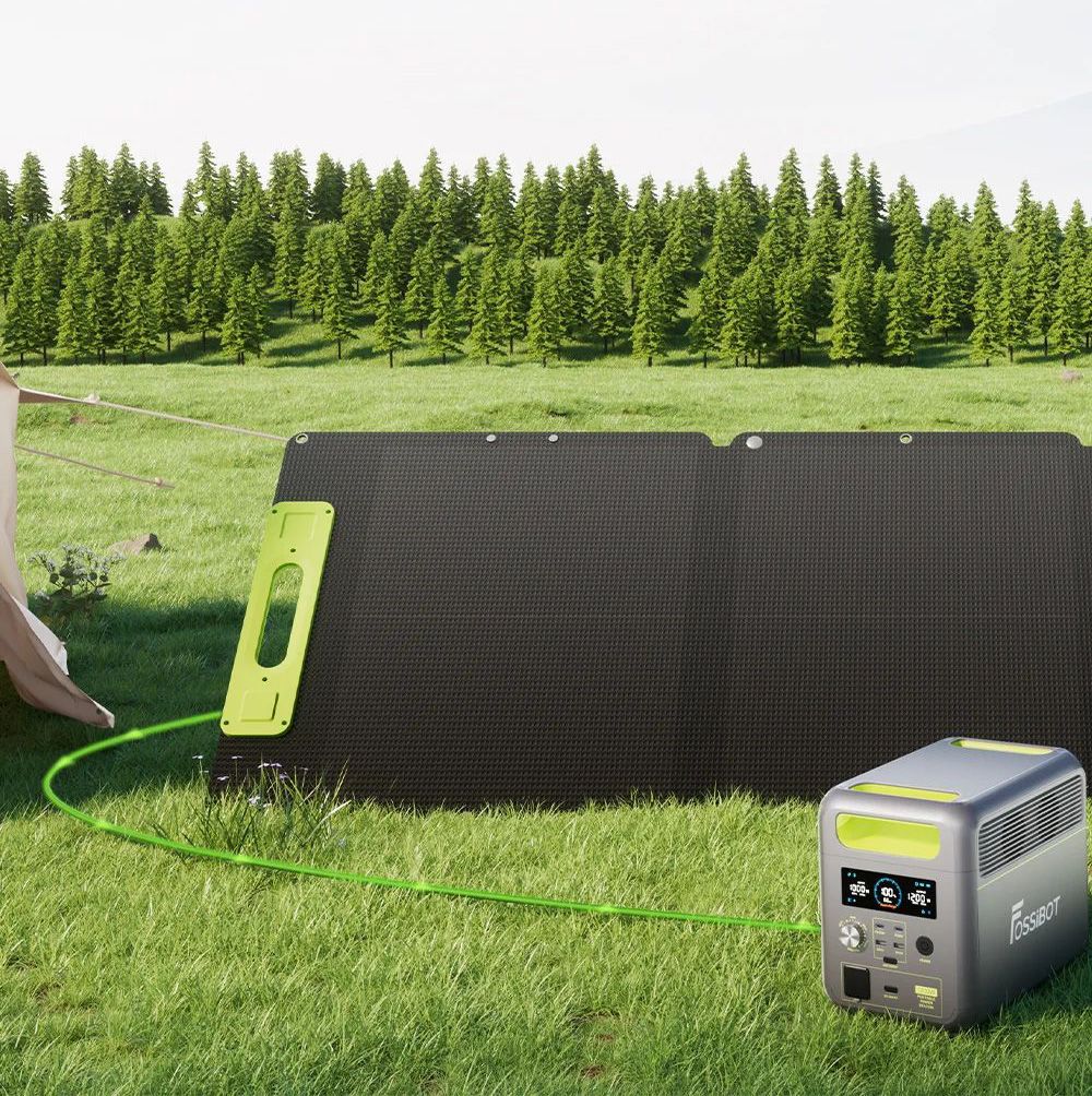 FOSSiBOT SP110 110W Faltbares Solarpanel, 26% hoher Wirkungsgrad, r&uuml;ckseitig kontaktierte Zellen, ETFE-Beschichtung, mehrere DC- und USB-Ausg&auml;nge, IP67 wasserdicht f&uuml;r Outdoor/Wohnmobil/Camping/Notfall