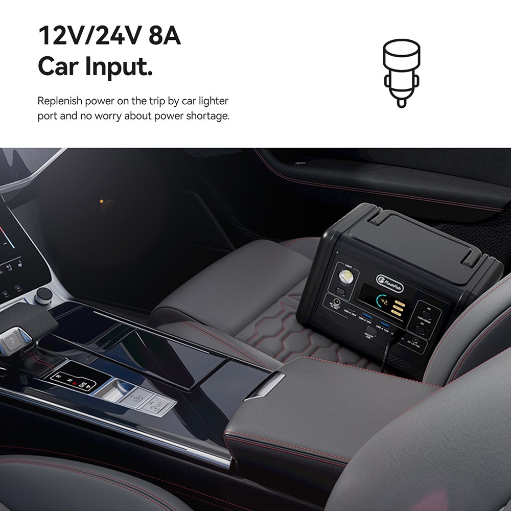 Flashfish T200 200W Tragbare Powerstation, 153,6Wh LiFePO4-Akku, 400W Spitzenleistung, reiner Sinus-Wechselstrom, 60W PD USB-C Schnellladefunktion, 6 Ausg&auml;nge, Solargenerator f&uuml;r Zuhause/Camping/Notf&auml;lle