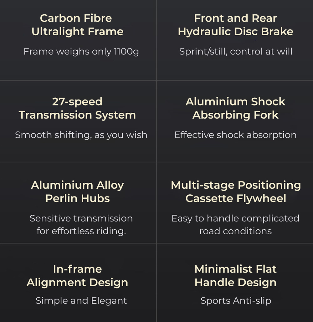 GELEIPU C30R-15 Carbonfaser-Fahrrad, 27,5-Zoll-Reifen, hydraulische Scheibenbremsen vorne und hinten, 27-Gang-Schaltung