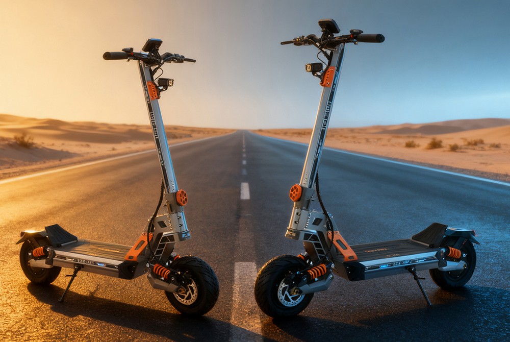 GELEIPU GT EVO Electric Scooter, 1600W*2 motor, 60V 36Ah batéria, 11 palcové pneumatiky, max. rýchlosť 86 km/h, dojazd 95 km, hydraulické brzdy, hydraulický pružinový tlmič