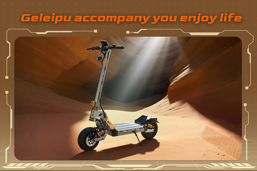GELEIPU GT EVO Electric Scooter, 1600W*2 motor, 60V 36Ah batéria, 11 palcové pneumatiky, max. rýchlosť 86 km/h, dojazd 95 km, hydraulické brzdy, hydraulický pružinový tlmič