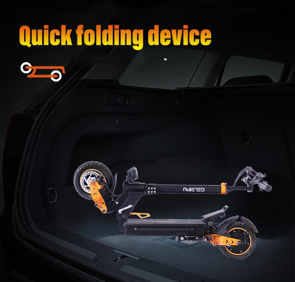 GELEIPU Z1 Electric Scooter, 1200W motor, 48V 20Ah batéria, 10 palcové pneumatiky, max. rýchlosť 60km/h, dojazd 60km, predná & zadná kotúčová brzda, štvorramenné tlmiče