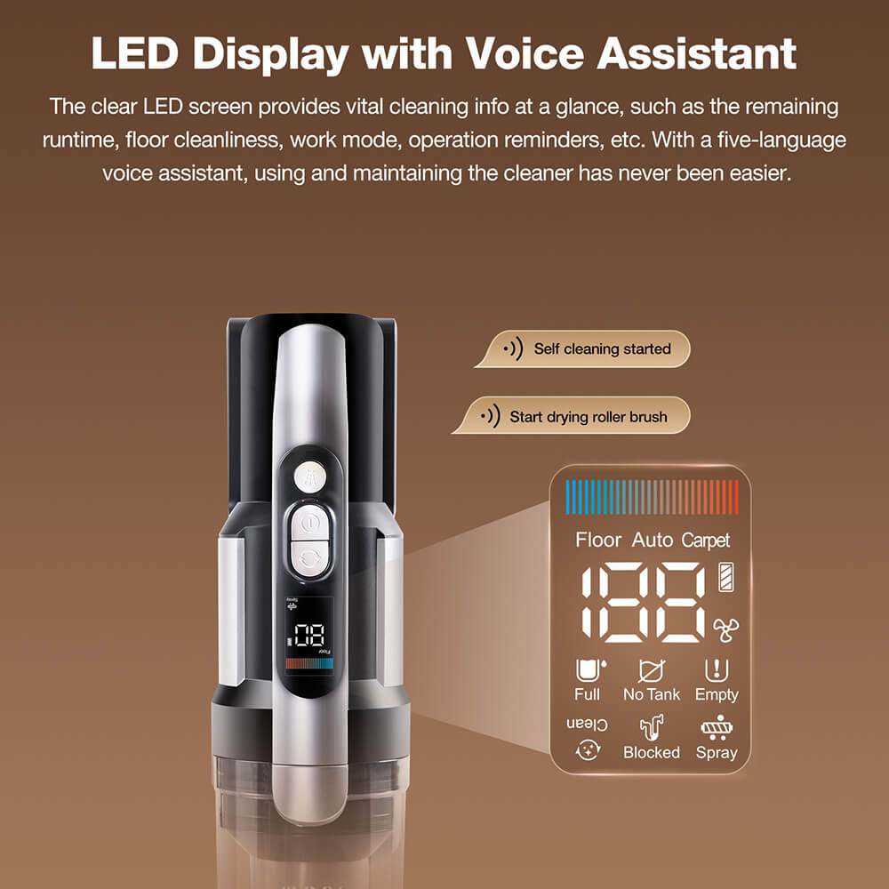 Refurbished JIMMY PW11 Pro Max 5-in-1 Cordless Vacuum & Washer, 460W Strong Power, Double Cleaning, Hot Air Fast Dry, LED Screen, 180&deg; Lay Flat Design, Dual Roller Brushes, For Hard Floors, Pet Hair and the Whole House, Silver-Black Color