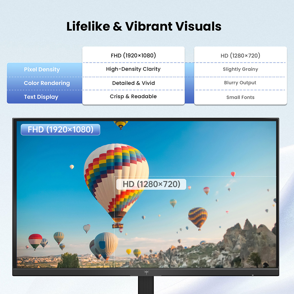 KTC H24B9 Office Monitor, 23.8 inch 100Hz 1920*1080 VA Panel, 1*HDMI1, 1*VGA, Low Blue Light