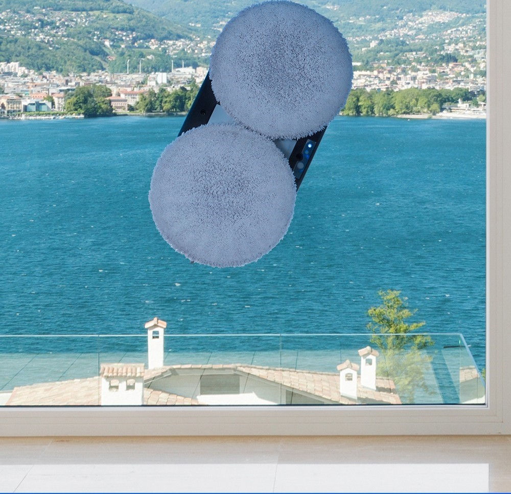 Refurbished Liectroux YW610 Robot Window Vacuum Cleaner, Single Water Spray, 2800Pa Suction, 30ml Water Tank, Border Detection, Remote Control, 20min Power Failure Protection